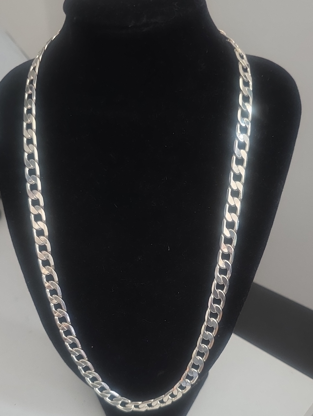 New 925 Silver Filled 20inch Cuban Chain Necklace